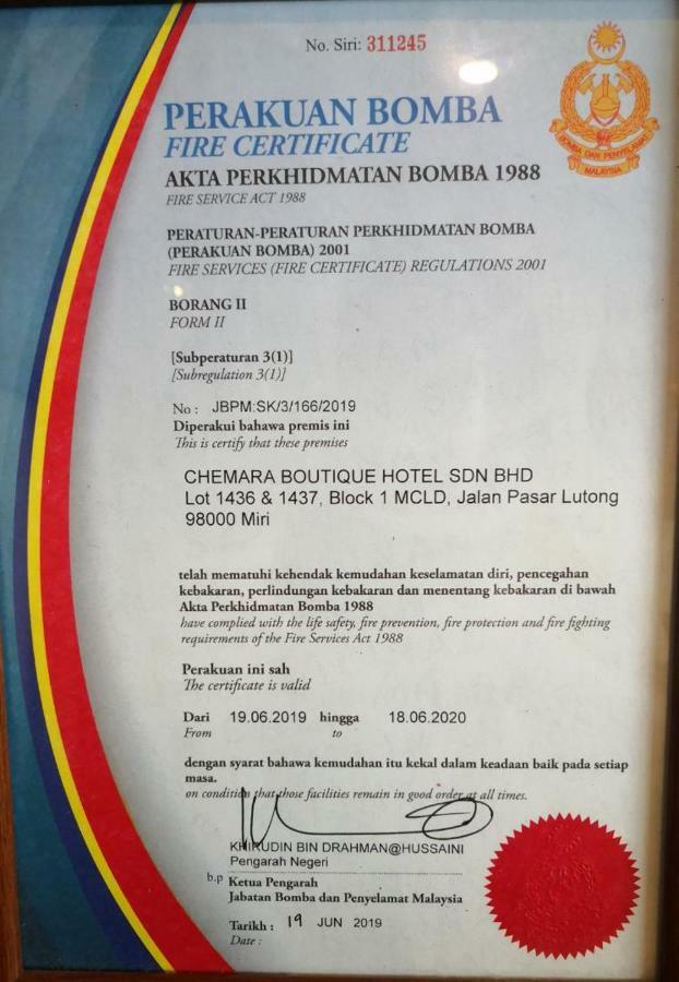 Chemara Boutique Hotel Miri Exteriör bild